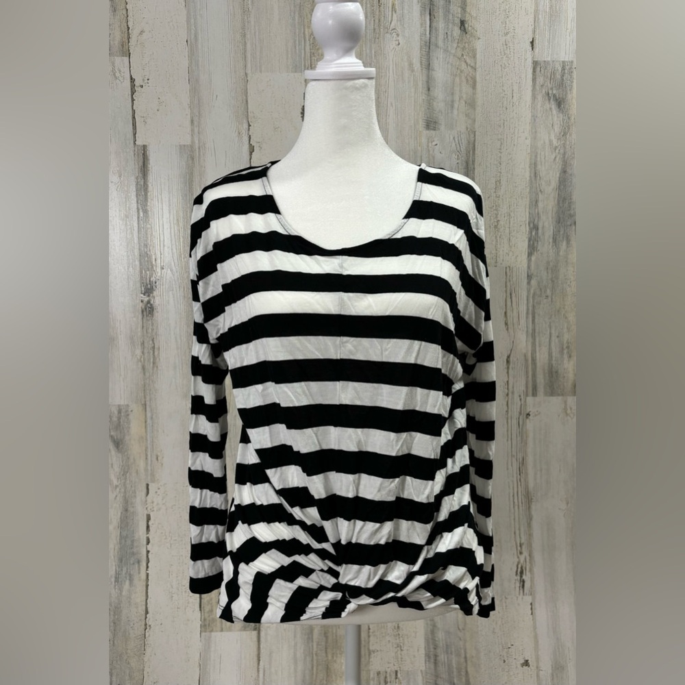 INC Womens Striped Twist Front Top